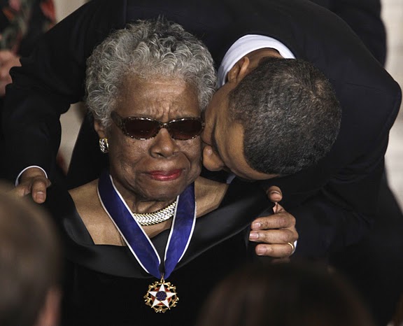 President Obama awards Dr. Maya Angelou the Medal of Freedom in 2011.