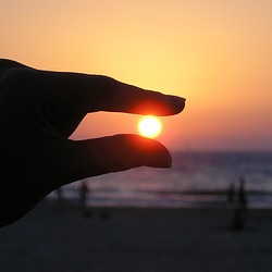sun in the hand